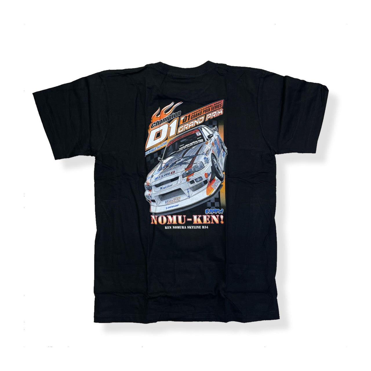 D1GP Skyline R34 Sedan Ken Nomura T-shirt Black